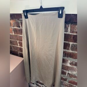 Silk grey skirt midi S